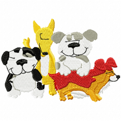 Dogs Embroidery Design 5 Dogs Embroidery Design 5
